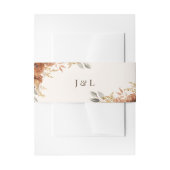 Boho Terracotta Rust Fall Floral Wedding Einladungsbanderole (Vorderseite Beispiel)