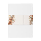 Boho Terracotta Rust Fall Floral Wedding Einladungsbanderole (Rückseitenbeispiel)