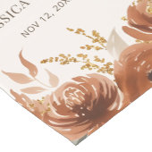 Boho Terracotta Rust Fall Floral Wedding Kurzer Tischläufer (Ecke)