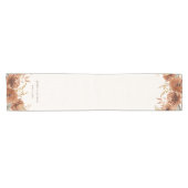 Boho Terracotta Rust Fall Floral Wedding Kurzer Tischläufer (Horizontal)