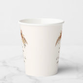 Boho Terracotta Rust Fall Floral Wedding Pappbecher (Links)