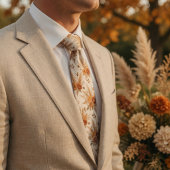 Boho Terracotta Rustic Botanical Krawatte