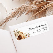 Boho Terracotta Rustic Floral Wedding Address