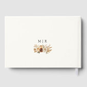 Boho Terracotta Rustic Floral Wedding Gästebuch (Rückseite)