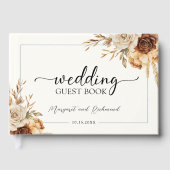 Boho Terracotta Rustic Floral Wedding Gästebuch (Vorderseite)