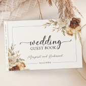 Boho Terracotta Rustic Floral Wedding Gästebuch