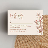 Boho Terracotta Rustic Kindly Antwort Hochzeit