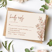 Boho Terracotta Rustic Kindly Antwort Hochzeit