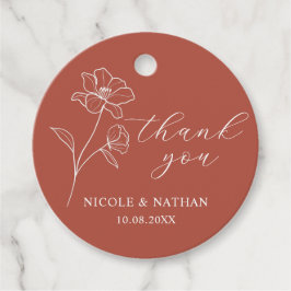 Boho Terracotta Rustic Wedding | Vielen Dank Geschenkanhänger