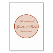 Boho Terracotta Sage Fall Floral Wedding Tischnummer (Rückseite)