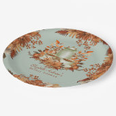 Boho Terracotta Sage Tee Party Abendessen Geschirr Pappteller (Schrägansicht)