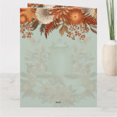 Boho Terracotta Sage Tee Party Florenz Karte (Rückseite)