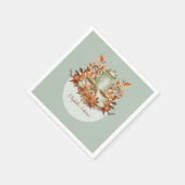 Boho Terracotta Sage Tee Party Florenz Serviette (Ecke)