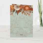 Boho Terracotta Sage Tee Party Florenz Vielen Dank Karte (Rückseite)