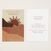 Boho Terracotta Sand Abstrakt Earring Display Card (Vorne & Hinten)