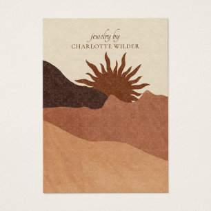 Boho Terracotta Sand Abstrakt Earring Display Card