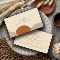 Boho Terracotta Sand Abstrakt handgefertigte Schmu
