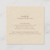 Boho Terracotta Sand Abstrakter handgefertigter Ju Quadratische Visitenkarte (Rückseite)