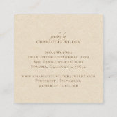 Boho Terracotta Sand Abstrakter handgefertigter Ju Quadratische Visitenkarte (Rückseite)