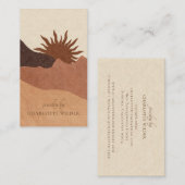 Boho Terracotta Sand Abstrakter handgefertigter Ju Visitenkarte (Vorne/Hinten)