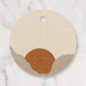 Boho Terracotta Sand Abstrakter Produktpreis Geschenkanhänger (Rückseite)