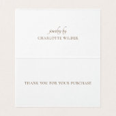 Boho Terracotta Sand Handmade Juwelen Vielen Dank (Innenseite Aufgefaltet)