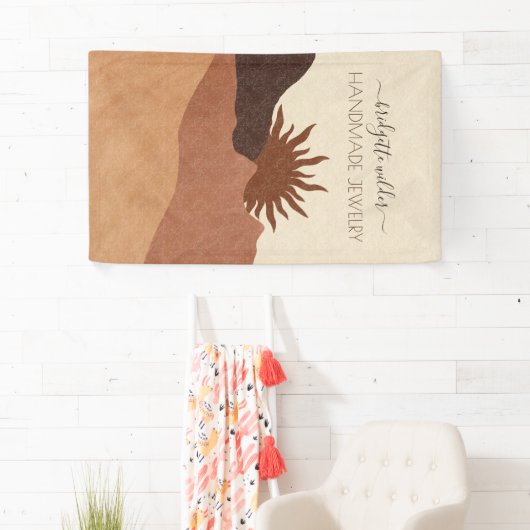 Boho Terracotta Sand Sun Handmade Juwelier Banner (Insitu)