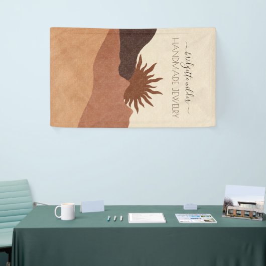 Boho Terracotta Sand Sun Handmade Juwelier Banner (Messeveranstaltung)