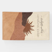 Boho Terracotta Sand Sun Handmade Juwelier Banner (Horizontal)