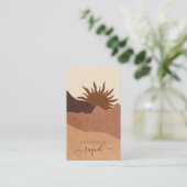 Boho Terracotta Sand Sun Massage Visitenkarte (Stehend Vorderseite)