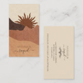 Boho Terracotta Sand Sun Massage Visitenkarte (Vorne/Hinten)