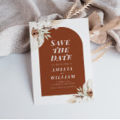 Boho terracotta Save the Date