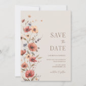 Boho Terracotta Save the Date Einladung Hochzeit (Vorderseite)