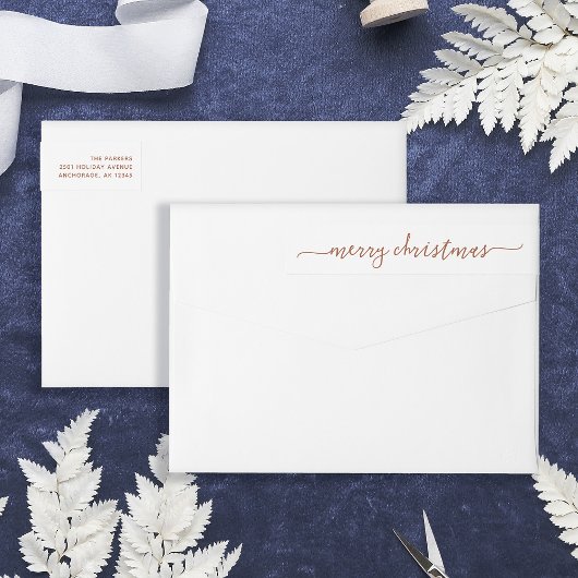 Boho Terracotta Script | Frohe Weihnachtsadresse