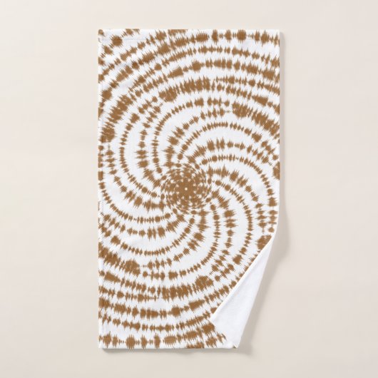 Boho Terracotta Spiral Pattern Badhandtuch Set (Handtuch)