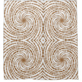 Boho Terracotta Spiral Pattern Duschvorhang (Vorderseite)