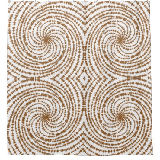 Boho Terracotta Spiral Pattern Duschvorhang (Vorderseite)