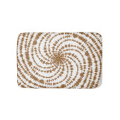 Boho Terracotta Spiral Pattern Gefärbte Krawatte Badematte (Vorderseite)