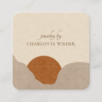 Boho Terracotta Sun Jewelier Business Card