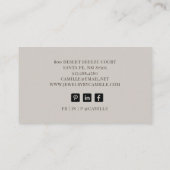 Boho Terracotta Sun Mountains Handgearbeitete Juwe Visitenkarte (Rückseite)