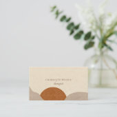 Boho Terracotta Sun Therapist Visitenkarte (Stehend Vorderseite)