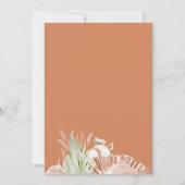 Boho Terracotta Tropical Floral und Palm Hochzeit Einladung (Rückseite)