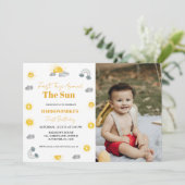 Boho terracotta Twins erste Reise Geburtstag Einladung (Stehend Vorderseite)