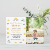 Boho terracotta Twins erste Reise Geburtstag Einladung (Stehend Vorderseite)