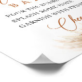 Boho terracotta und bordeauxrote Mimosa Bar Poster (Ecke)