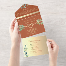 Boho Terracotta und Grüne Hochzeit alles in einem