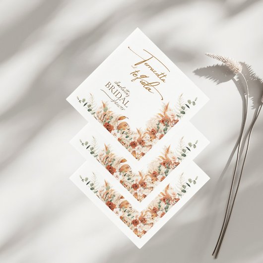 Boho Terracotta und Tequila Brautparty Serviette