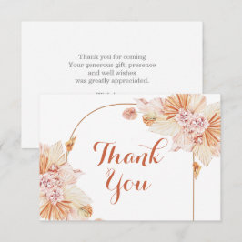 Boho Terracotta vielen Dank Note Cards Mitteilungskarte