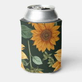 Boho Terracotta Vintag Sonnenblumenmuster Dosenkühler (Kanne Rückseite)