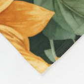 Boho Terracotta Vintag Sonnenblumenmuster Fleecedecke (Ecke)